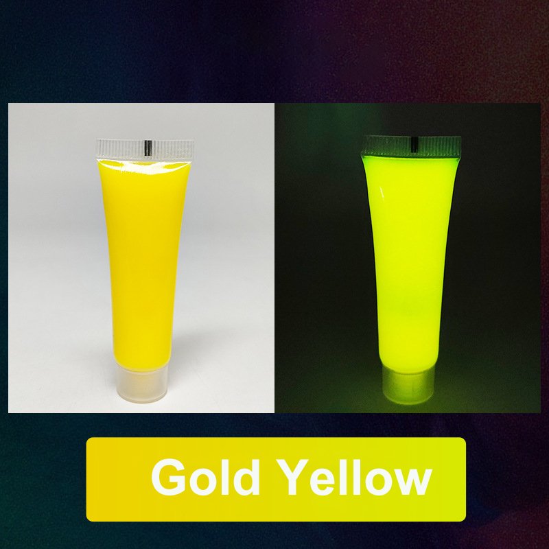 Unico Glow in dark paint Gold Yellow for boy paint diy creations