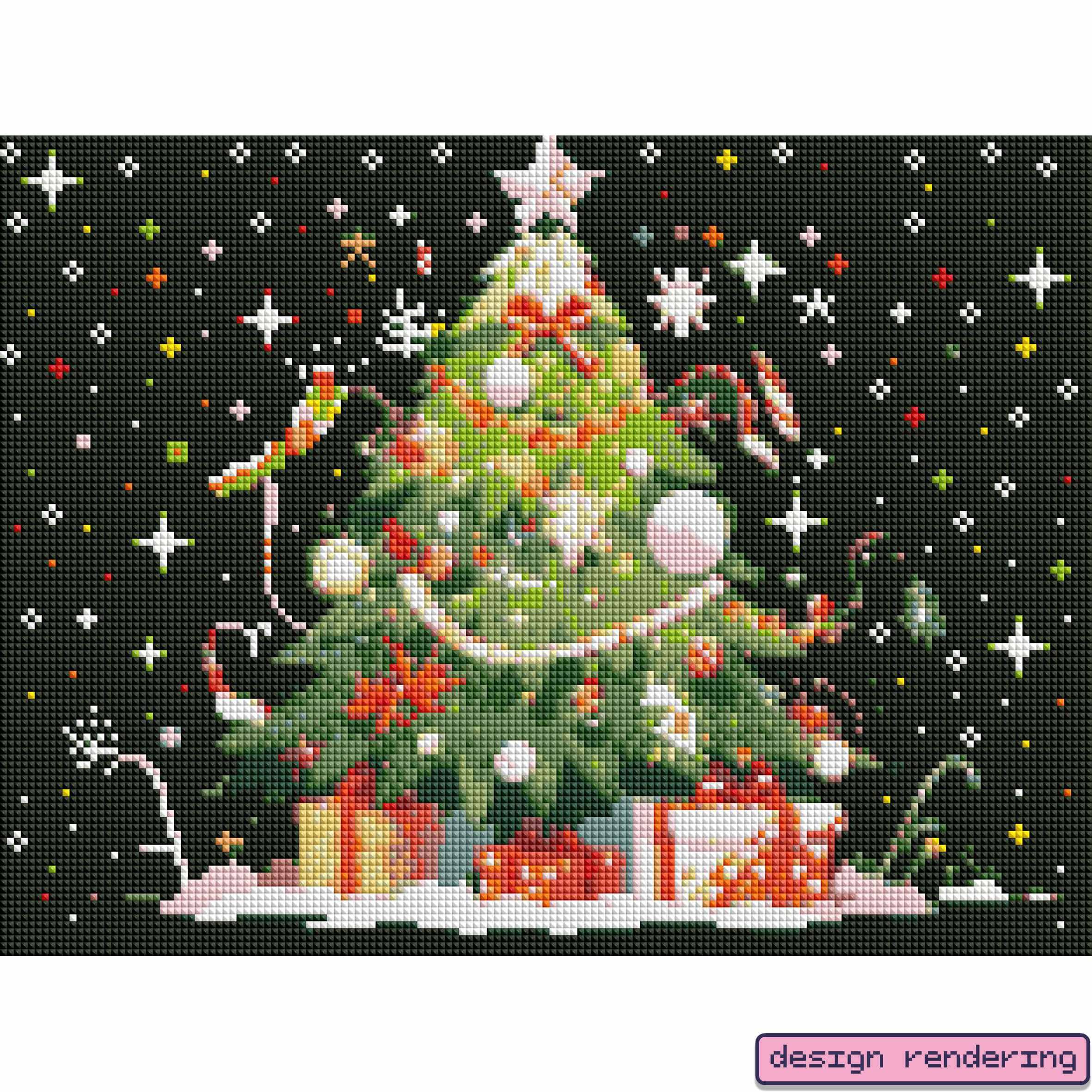 E-112 Sparkling Christmas Tree painting and wall arts house decor nude paintings