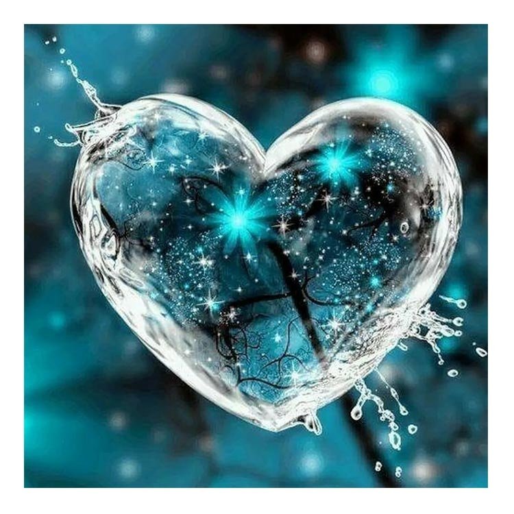 Ever Moment Diamond Painting Handmade Heart Shape Water Drop Full Square Drill Art Needlework 3F2267