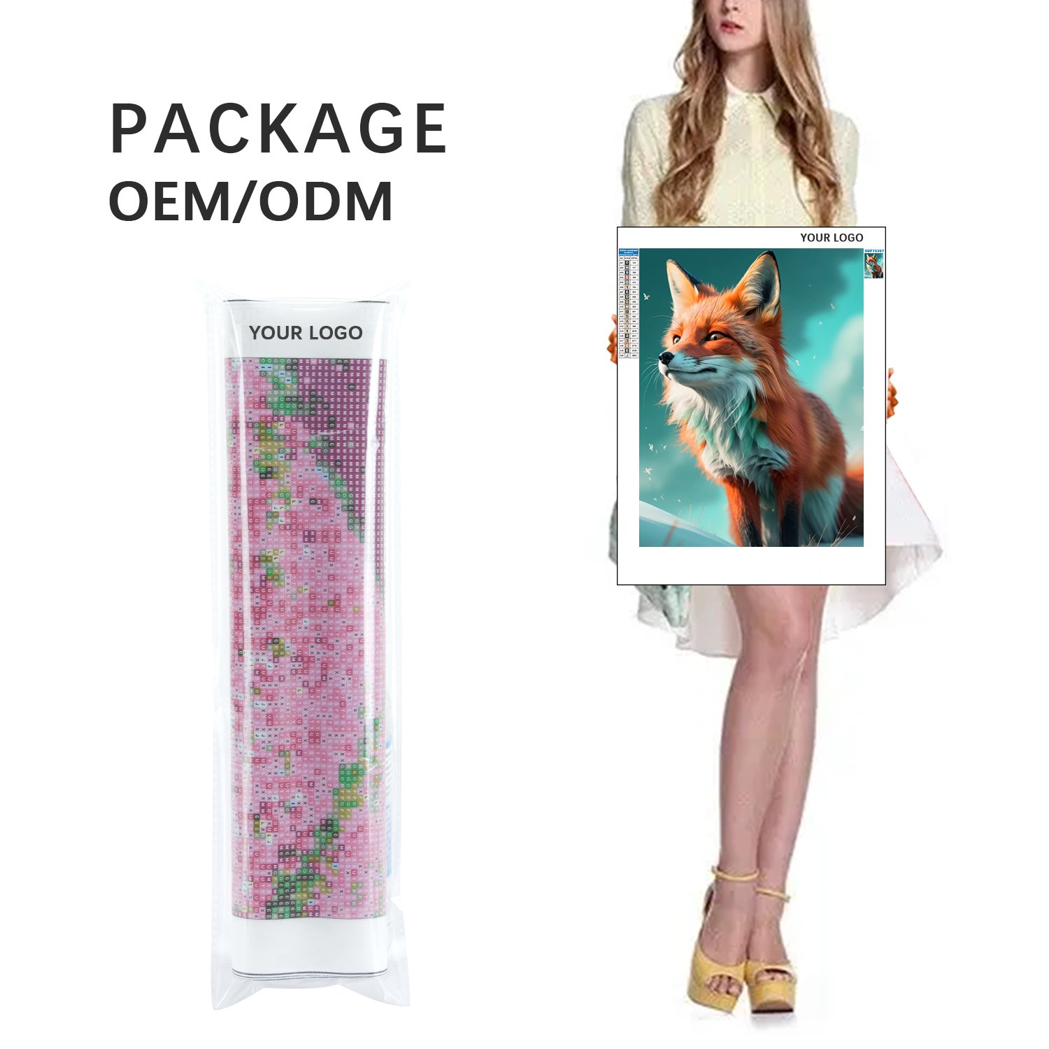 New Arrival Rhinestone Arts Craft For Fox Full Drill Diamond Painting 30*40cm Wall Decor DIY Abstract Animal 5D Diamond Painting