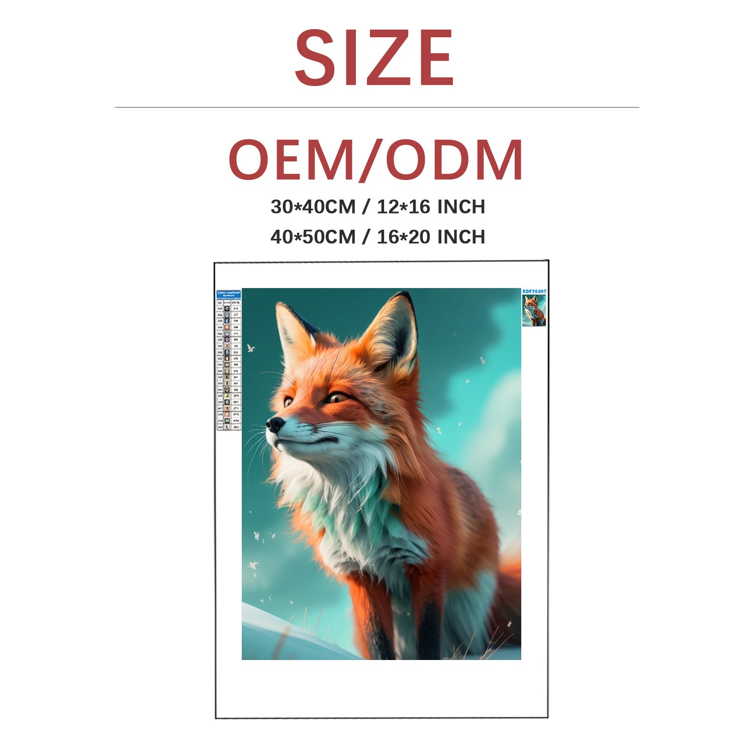 New Arrival Rhinestone Arts Craft For Fox Full Drill Diamond Painting 30*40cm Wall Decor DIY Abstract Animal 5D Diamond Painting