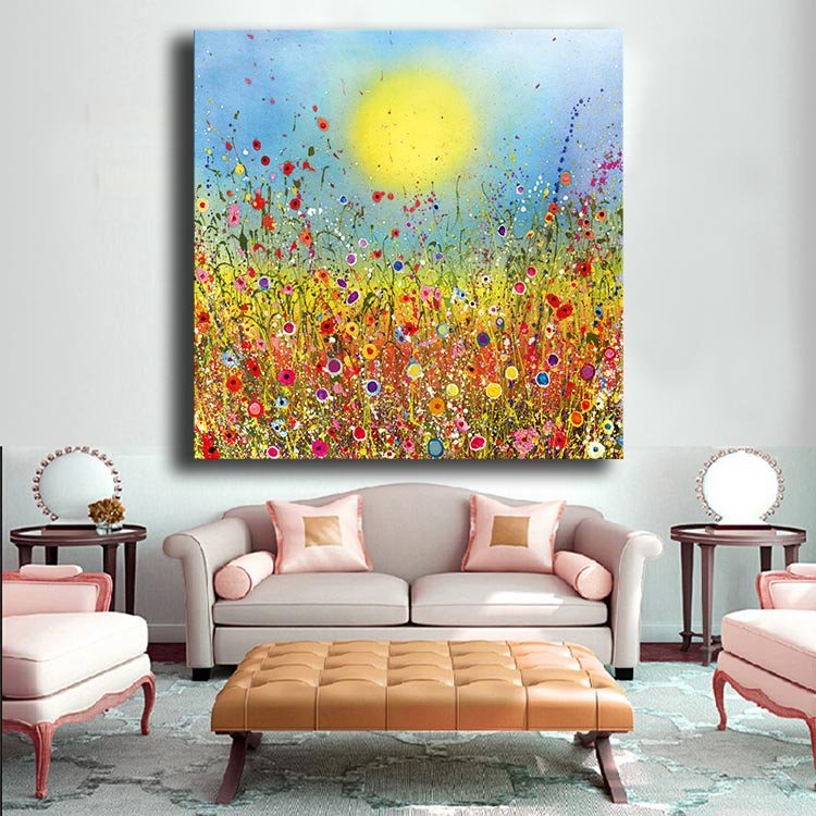 Ever Moment 5D Diamond Painting Abstract Flowers Colorful Plant Wall Picture For Living Room Art Diamond Embroidery 5L1086