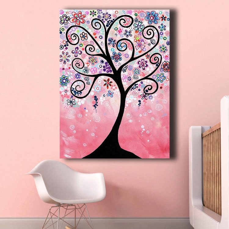 Ever Moment Diamond Painting Trees Scenery Full Square Drill Picture Of Rhinestones Diamond Embroidery Cross Mosaic S2F1939