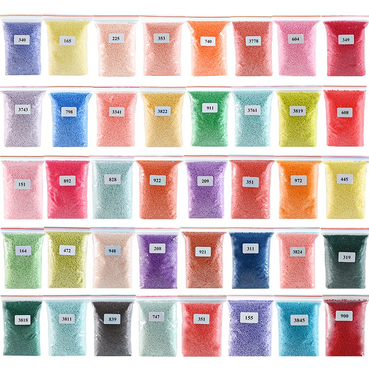 Wholesale Loose Drills Zip Bag Metallic Glitter Dust Resin Stones For Diamond Painting Round Square AB Glowing Crystal SP5