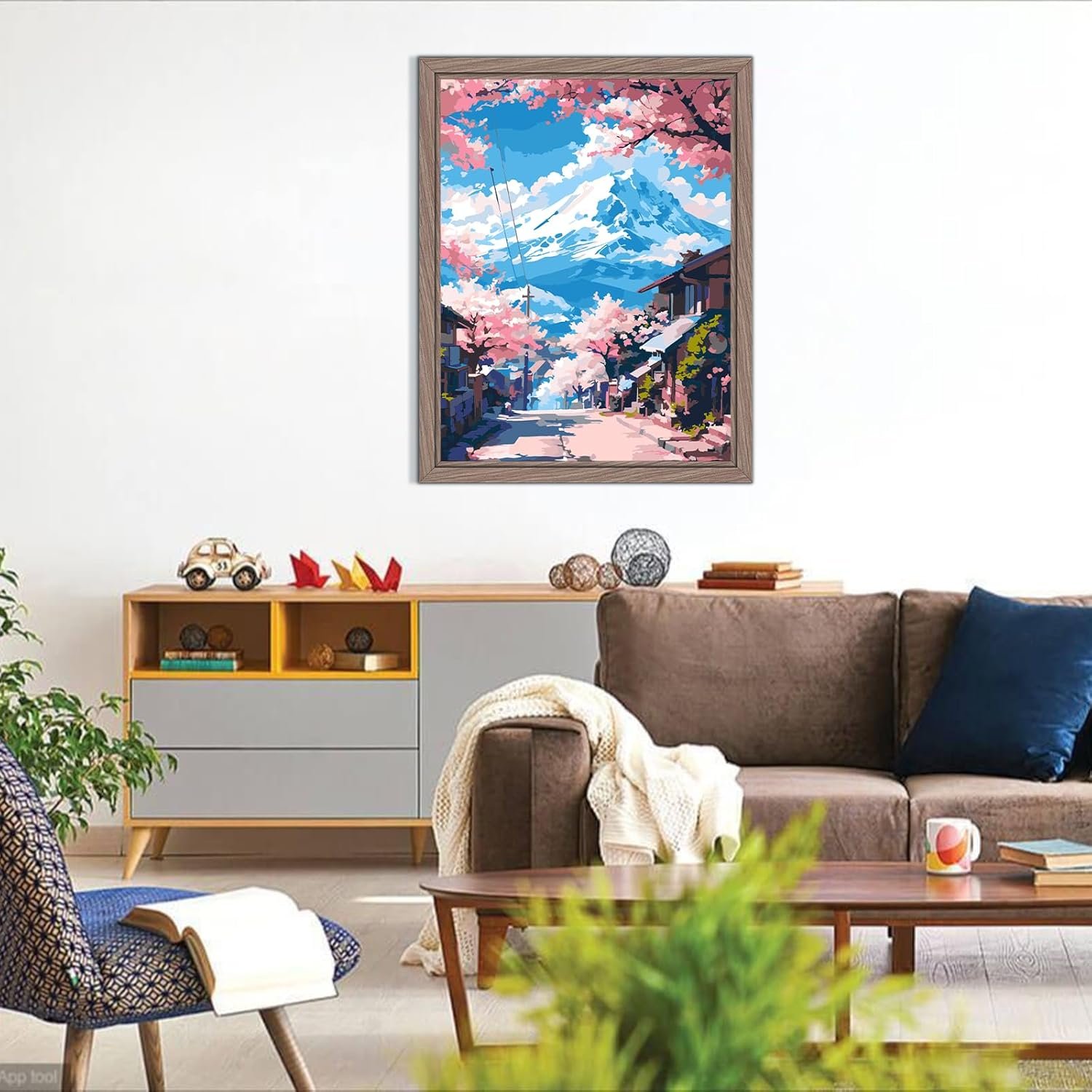 Wholesale custom diamond painting DIY diamond painting sakura snow mountain paintings and wall arts