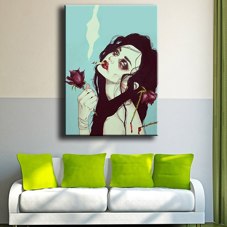 Ever Moment Diamond Painting 5D DIY Handmade Picture Of Rhinestone Woman Drunk Smoke Home Diamond Embroidery Mosaic Full 3F2235