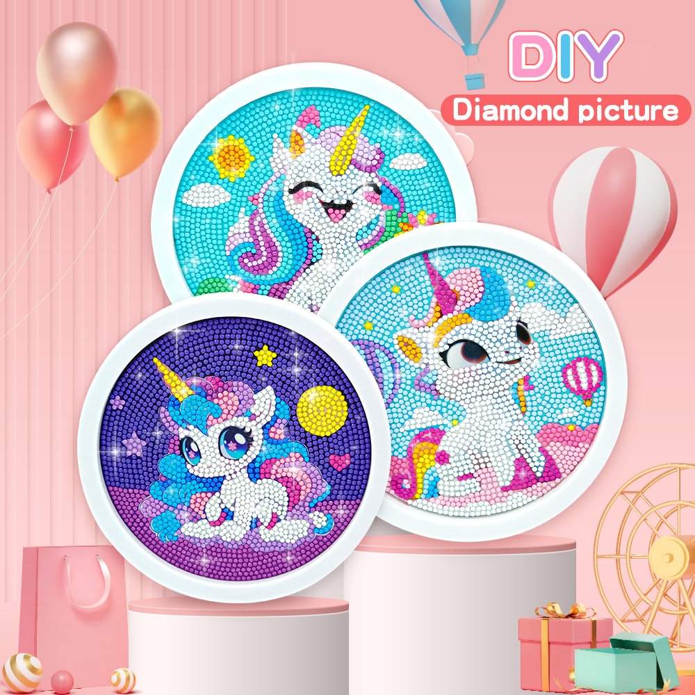 High Quality Wholesale Children DIY Framed Diamond Painting Unicorn Vancy Arts DIY Diamond Painting