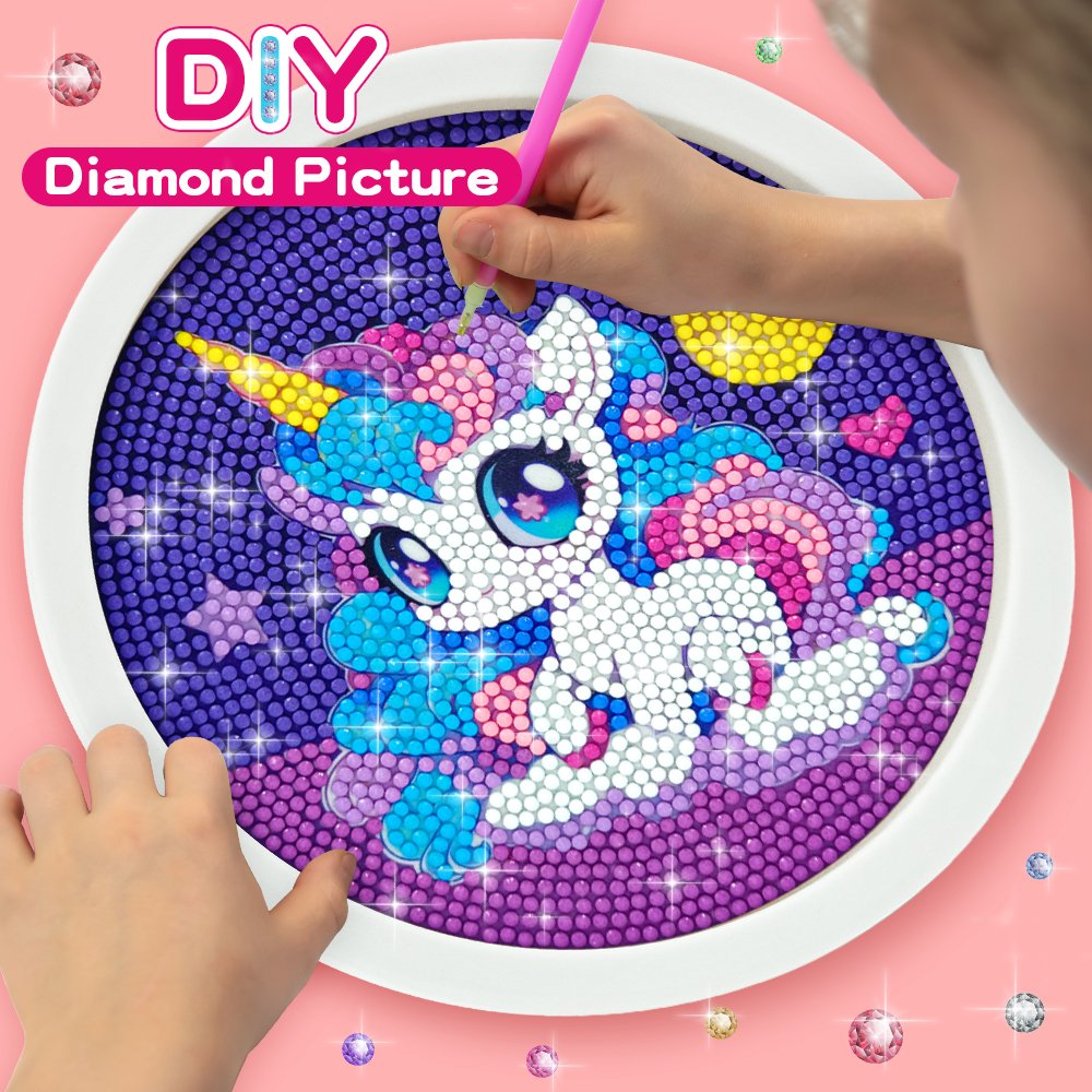 High Quality Wholesale Children DIY Framed Diamond Painting Unicorn Vancy Arts DIY Diamond Painting