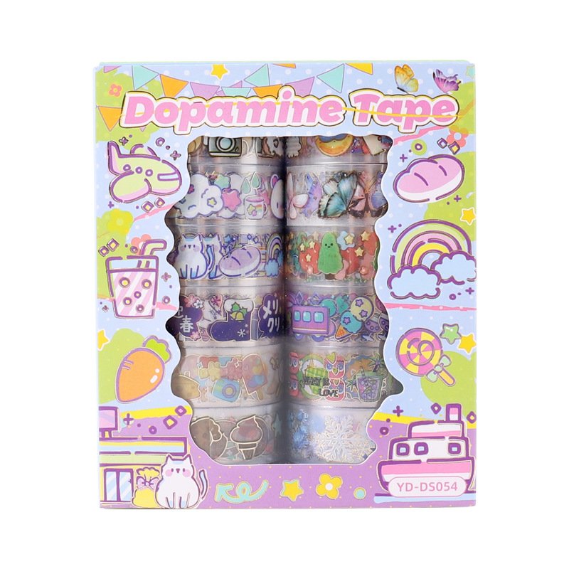 Colorful Dream Pet Washi Tape Set,Decorative Scrapbook Washi Tape for Journaling and Diy Crafts