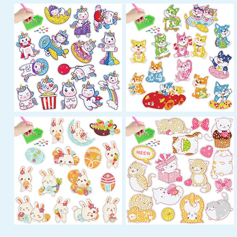 High Quality Children's DIY Diamond Stickers With Multiple Styles Of Cartoon Diamond Painting Stickers