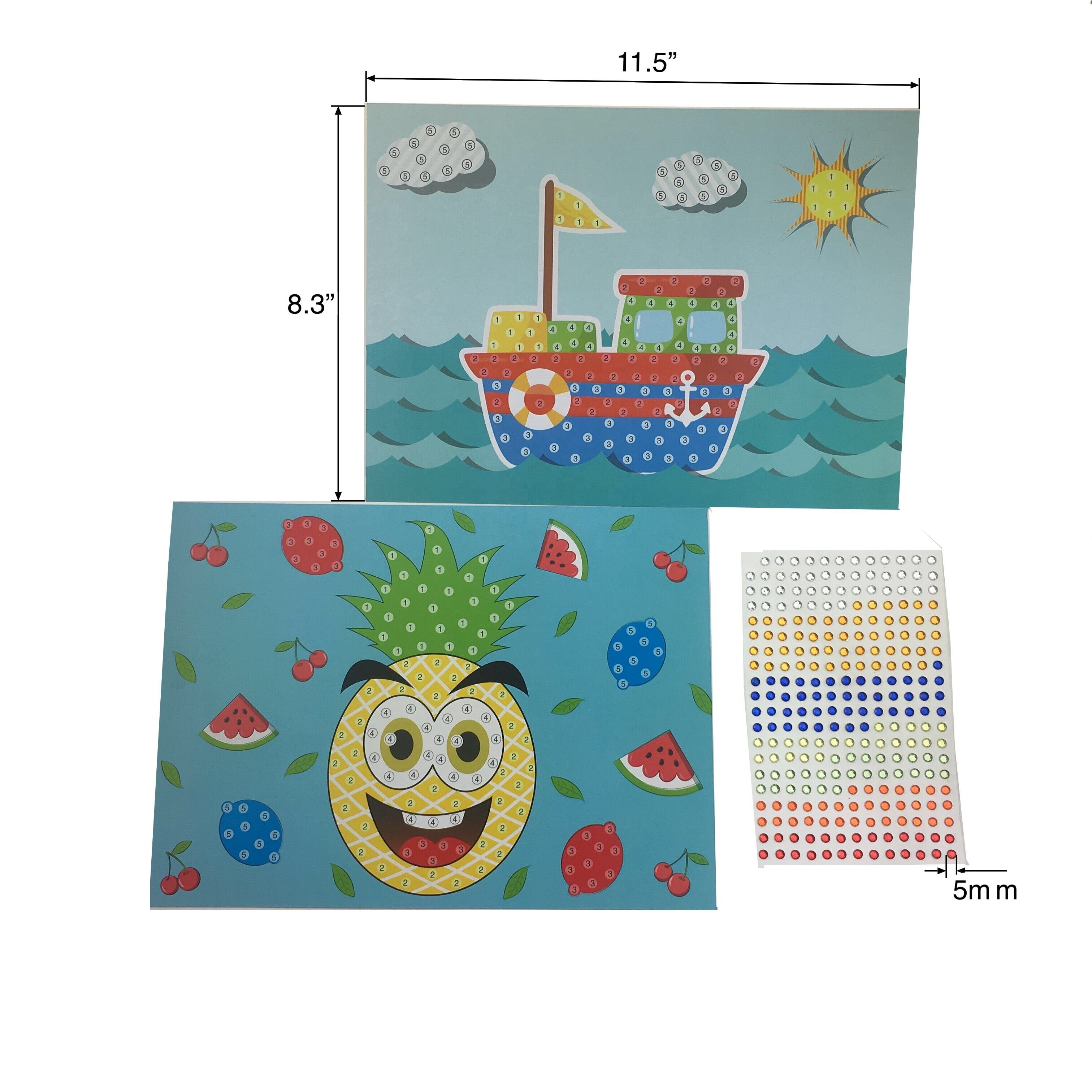 Custom DIY diamond crystal mosaic painting stickers for children