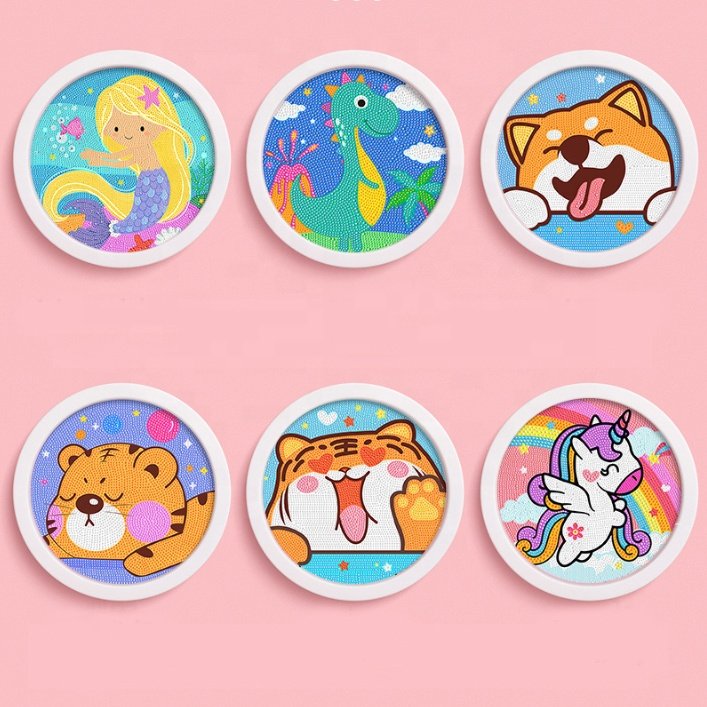 ABS frame diy kids diamond painting diamond art puzzles crystal art painting with frame for child