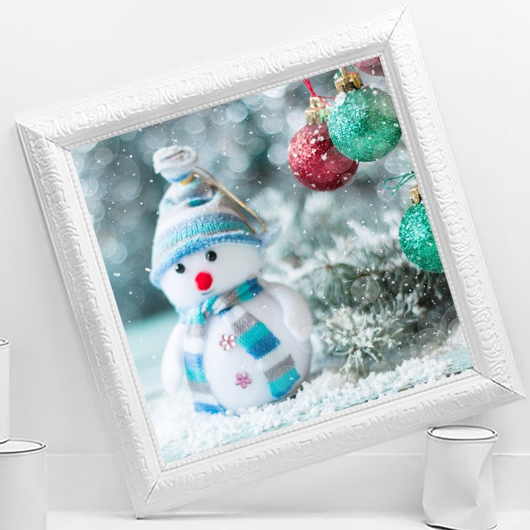 Diamond Painting Mosaic Cross Stitch Kits Mystery Box Gift Home Decor Christmas Festive Winter Snowman Love ASF2357