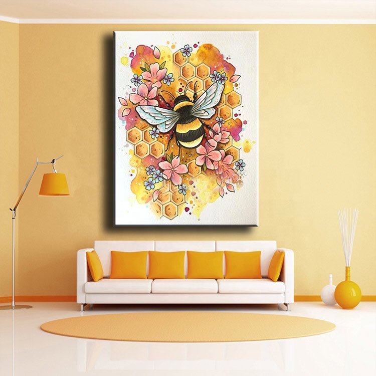 Ever Moment Diamond Painting Bee Cross Stitch Full Square Drill Decor S2F1084