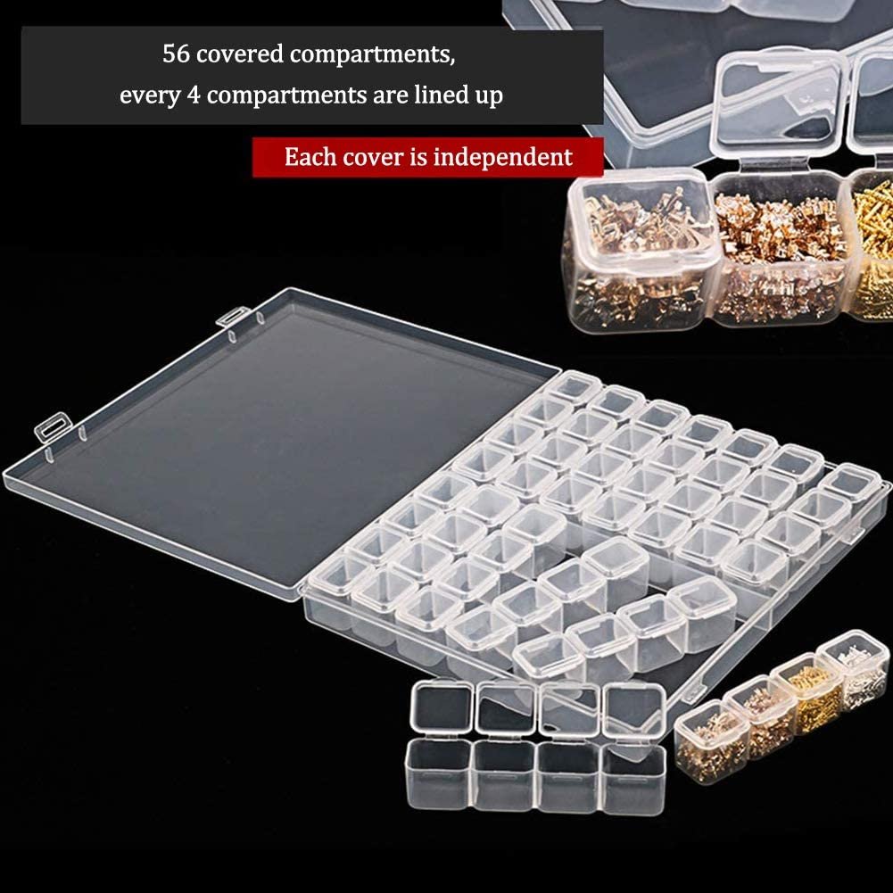 E-047 Grids Diamond Painting Storage Containers Diamond Art Beads Organizer Box