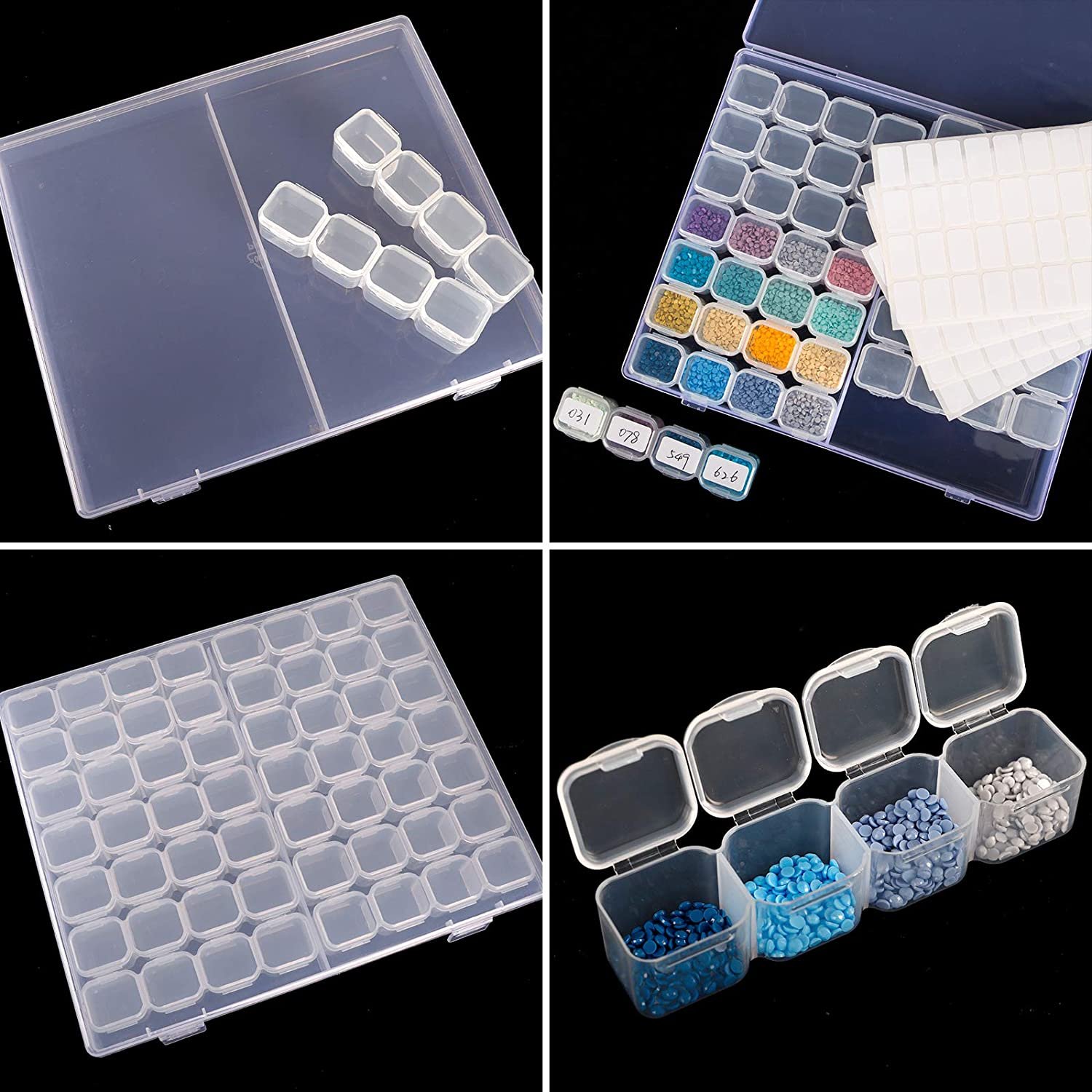 E-047 Grids Diamond Painting Storage Containers Diamond Art Beads Organizer Box