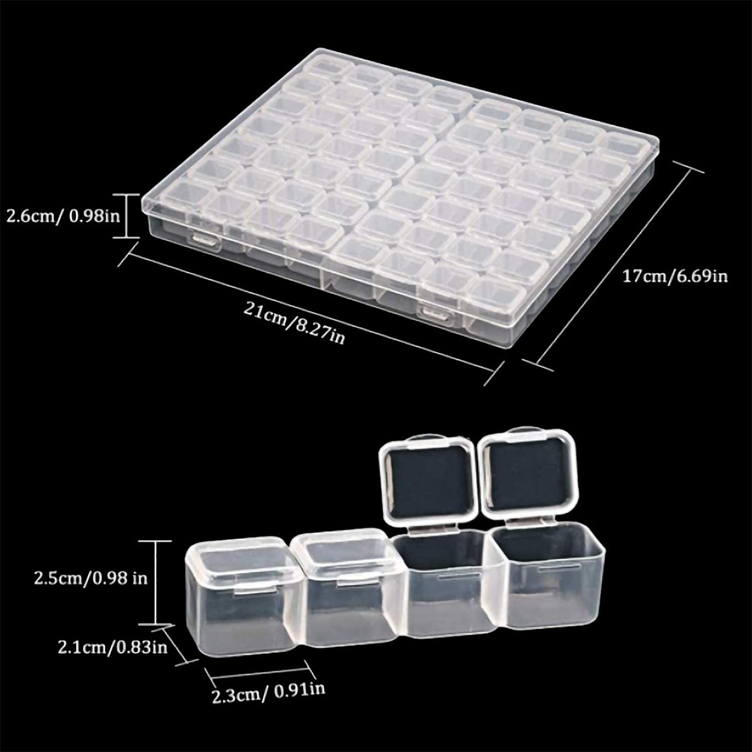 E-047 Grids Diamond Painting Storage Containers Diamond Art Beads Organizer Box