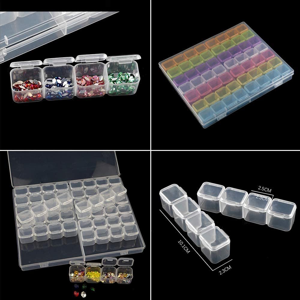 E-047 Grids Diamond Painting Storage Containers Diamond Art Beads Organizer Box