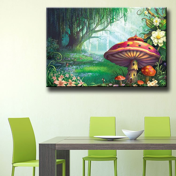 Diamond Painting Fantasy Mushroom Full Square Crystal Resin Drill Embroidery 5D Mosaic Wall Decoration ASF2220