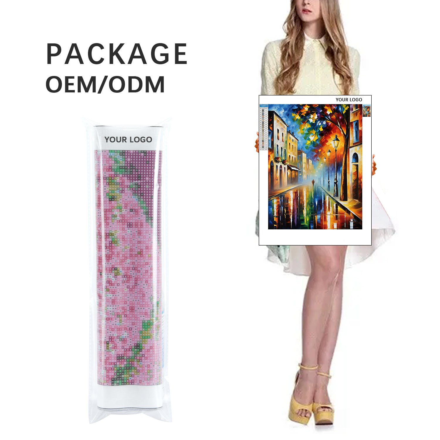 30x40cm Diamond Painting For City Street Full Rhinestones Cross Stitch DIY Kit Home Decor Art Crystals Painting Hobbies Gifts