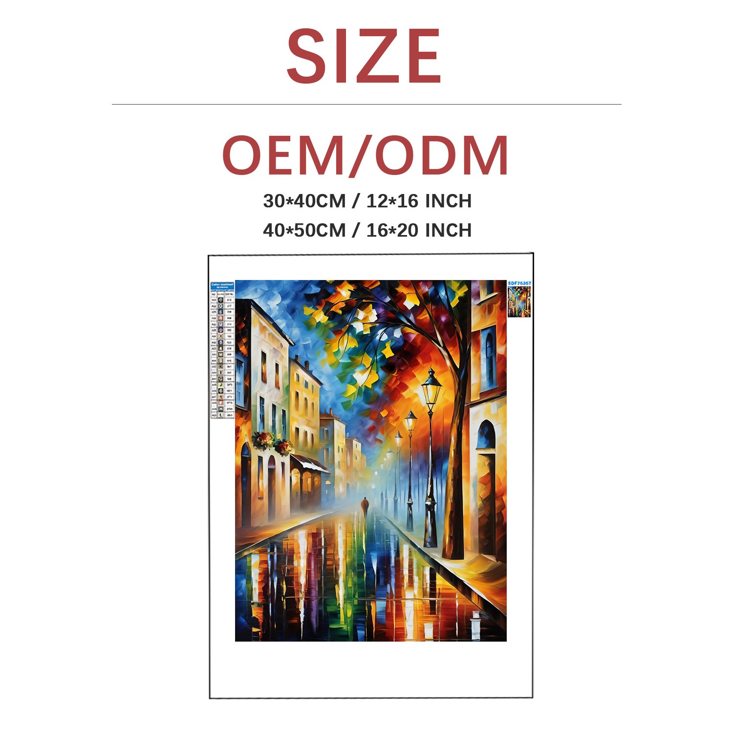 30x40cm Diamond Painting For City Street Full Rhinestones Cross Stitch DIY Kit Home Decor Art Crystals Painting Hobbies Gifts