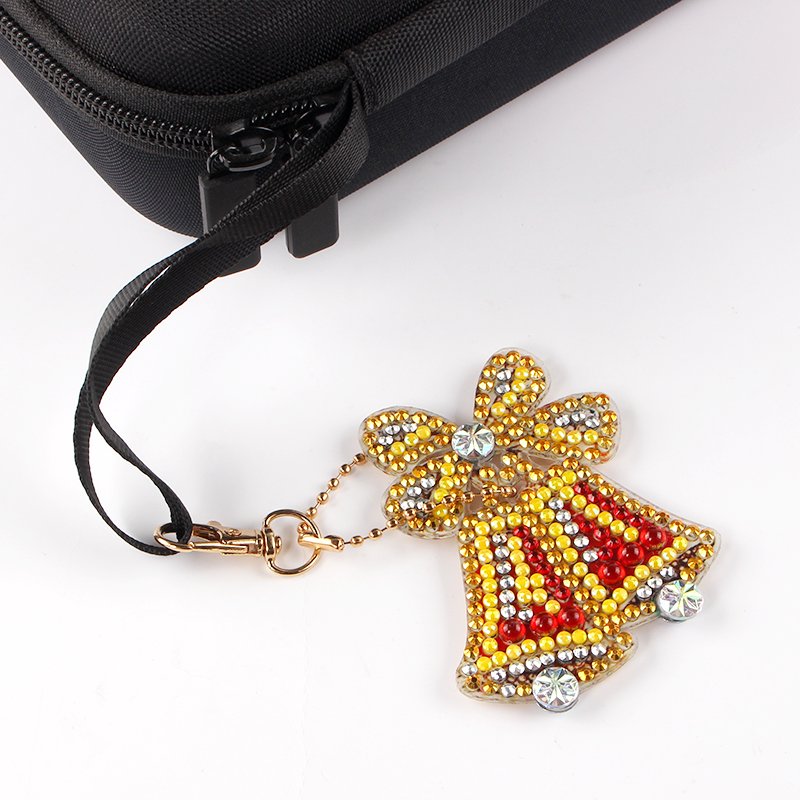 Christmas Diamond Painting Keychains Snowman Elk 4 pcs Pack 5d DIY Diamond Painting Keychain Kit