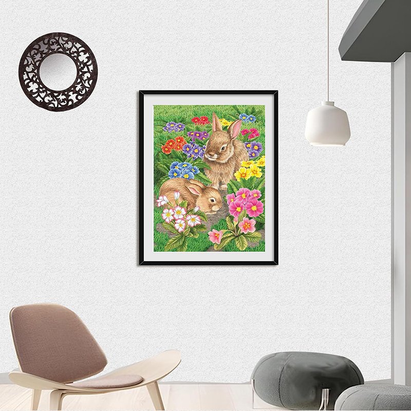 DIY Easter Diamond Painting 5d ab Drills Flowers Spring Rabbits Animals Diamond Painting Wholesale