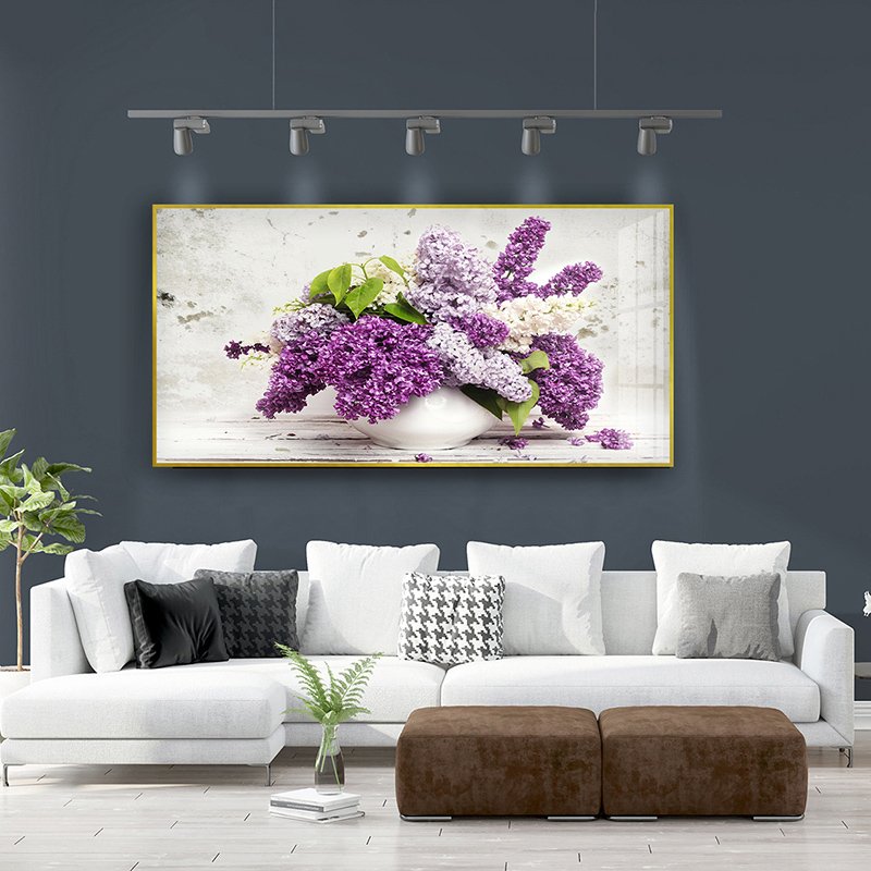 Wholesale customization of crystal porcelain paintings, wall art, home decoration plants, flowers, diamonds in factories