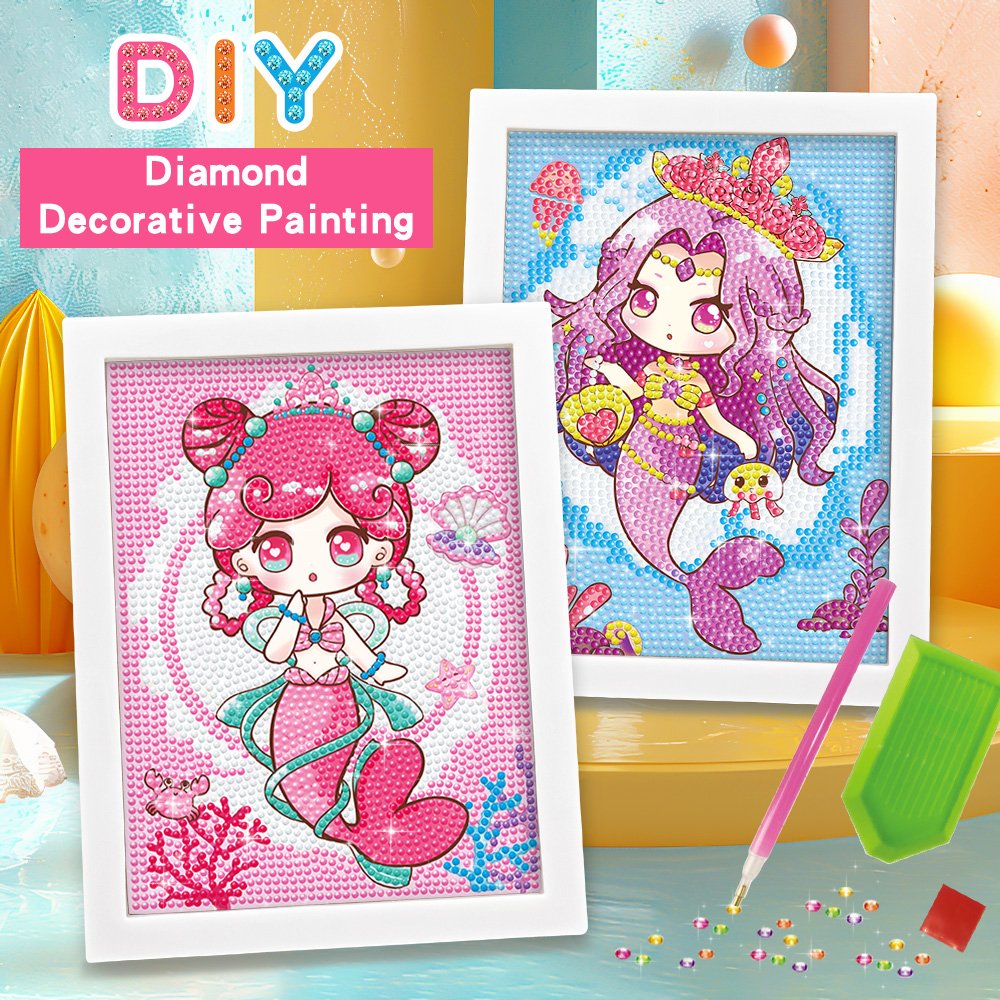 New High Quality And Children's Diamond Frame Set Mermaid Diamond Art Painting Set