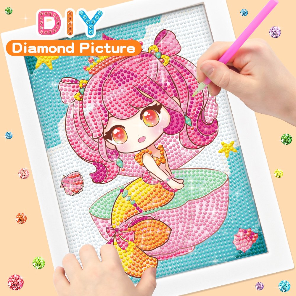 New High Quality And Children's Diamond Frame Set Mermaid Diamond Art Painting Set