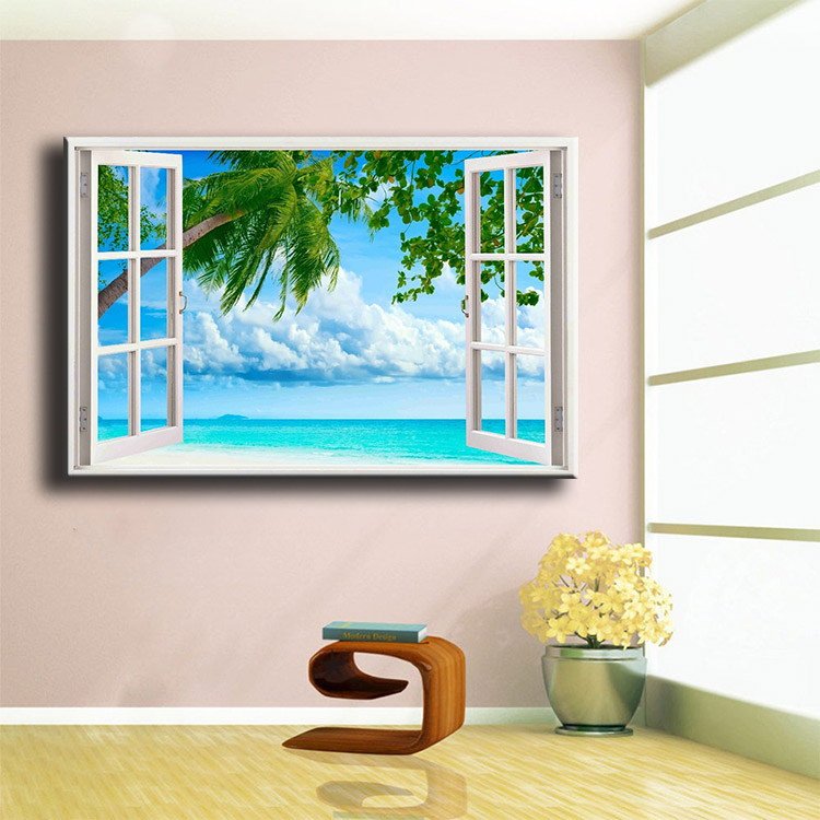 Ever Moment Diamond Painting Open Window Mosaic DIY Full Square Resin Drill Embroidery Artwork Gift Home Decoration 3F2452