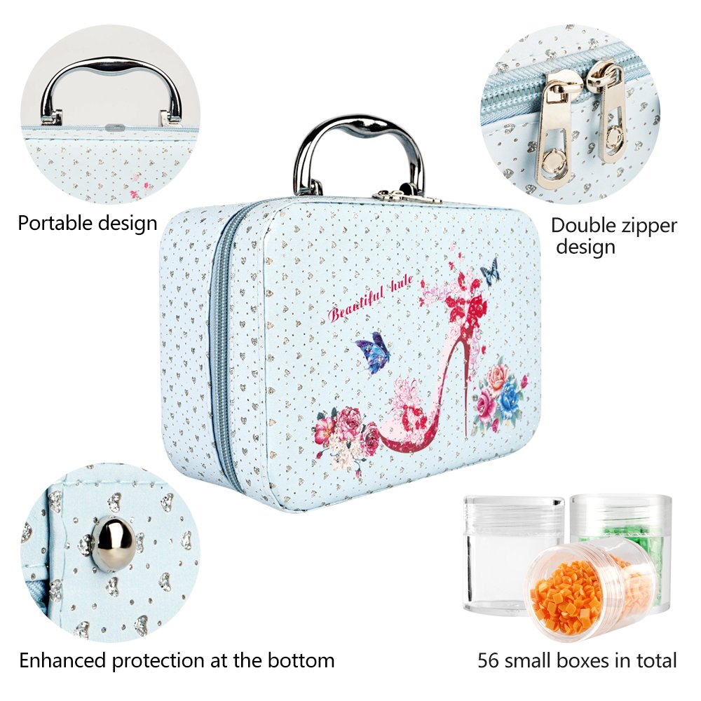 Wholesale New Storage Bag 56 Bottles Diamond Painting Tools Zipper Bag Diamond Embroidery Accessories Double Layer 10ml