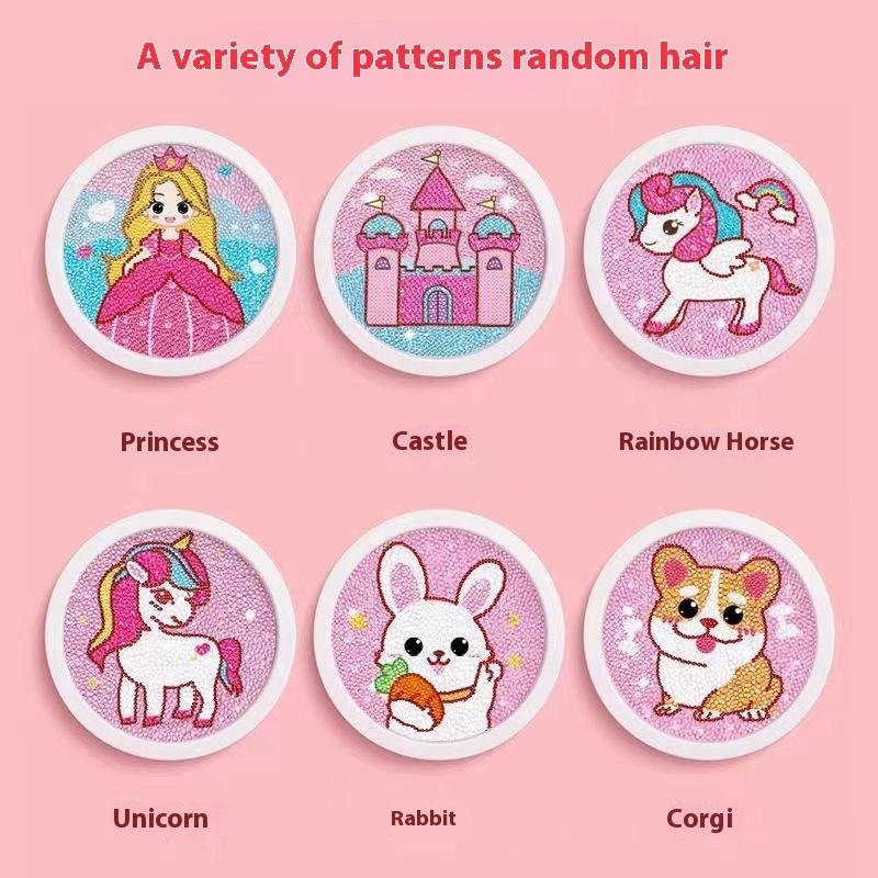 Newest DIY Painting Set 5D Diamond Painting with White Frame Educational Drawing Toys for Kids Creative Paste Toys