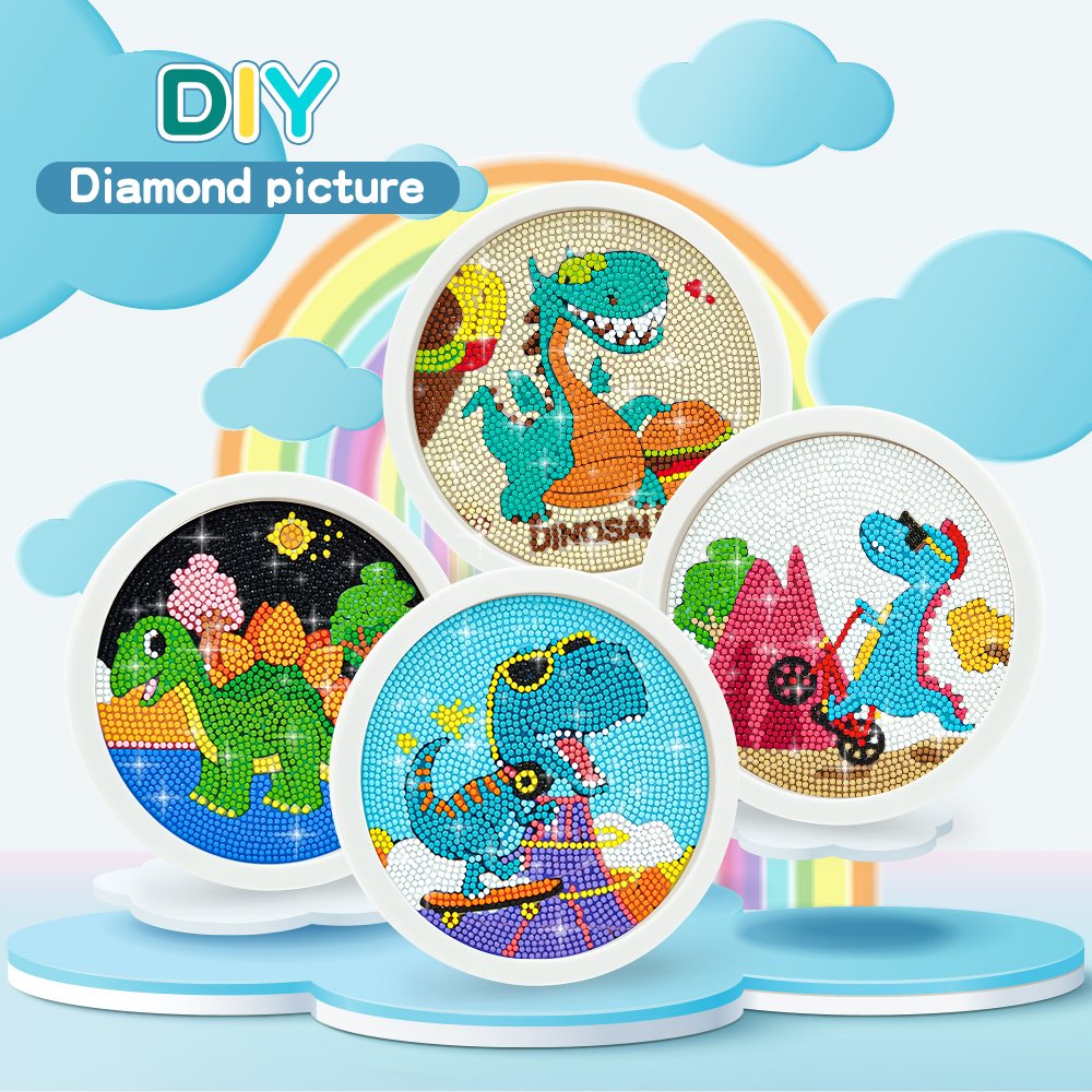 Hot Selling Children's Handmade DIY Full Diamond Toy 5D Animal Dinosaur Diamond Painting