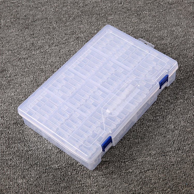 124 Bottles Plastic Storage Box Nail art Diamond Painting Accessories Tools Beads Container Box Jewelry Diamond Storage Box