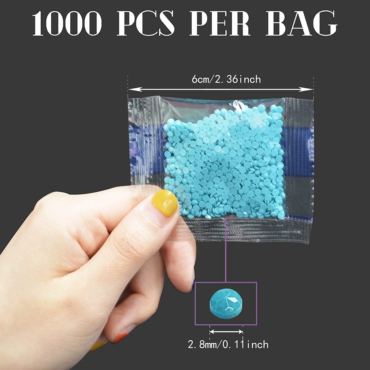 E-037 DMC 447 Colors drill for Diamond Painting Accessories for raw materials Diy 2.5mm 2.8mm round or square drills