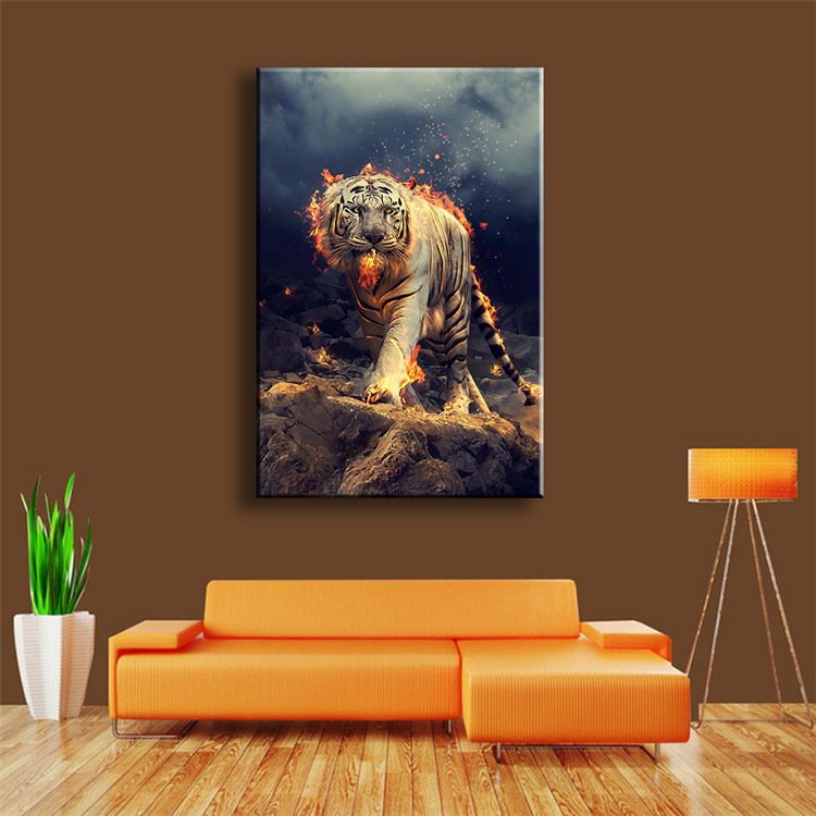 Ever Moment Diamond Painting Animal Cartoon Tiger Full Square Resin Drill Wall Art Decoration Handmade Embroidery Gift S2F2716