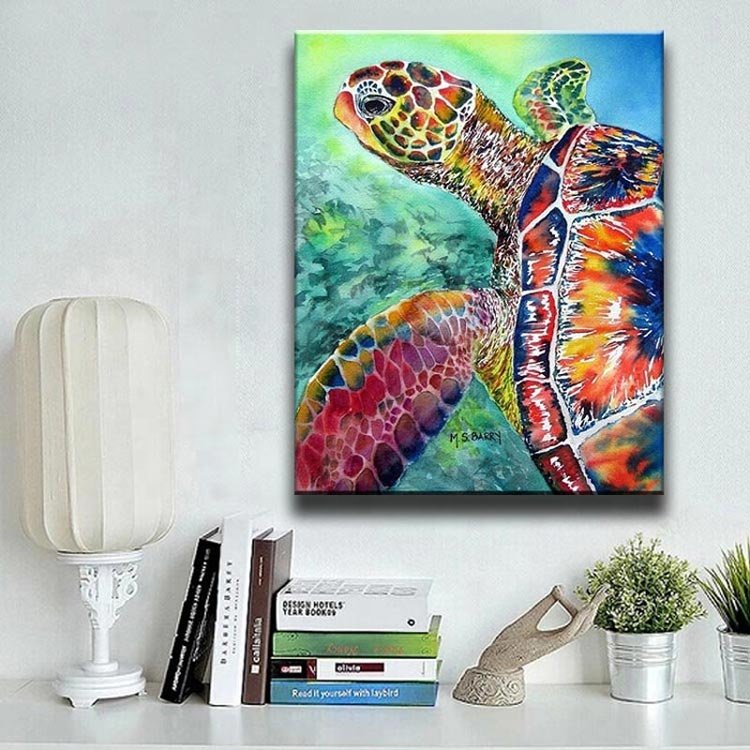 Ever Moment Diamond Painting Colorful Sea 5D Animal Picture Home Decor Wall Painting ASF1057