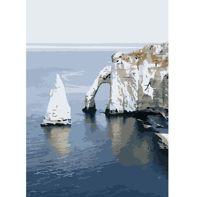 Sea Scenery Decorative Funny Easy DIY Painting By Number One Piece Without Frame Paint By Number Oil Painting on Canvas