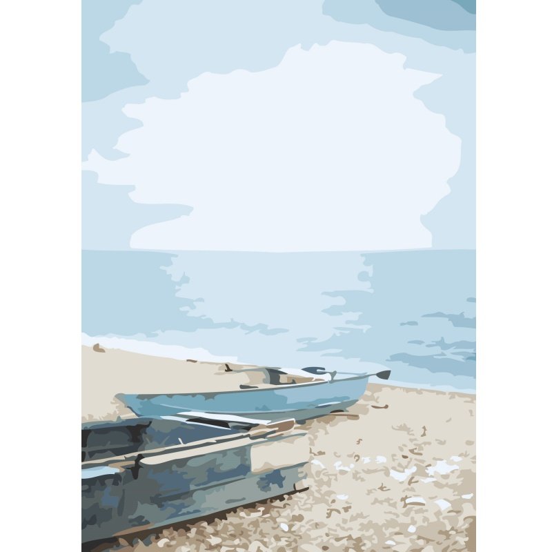 Sea Scenery Decorative Funny Easy DIY Painting By Number One Piece Without Frame Paint By Number Oil Painting on Canvas