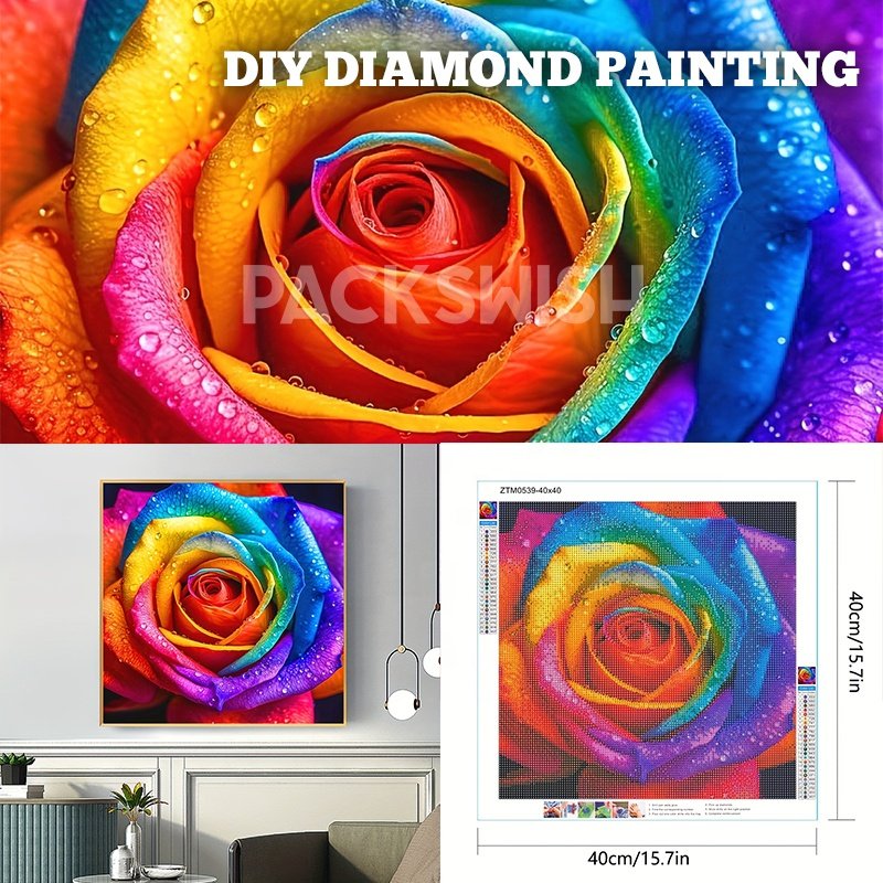 5D Square Diamonds Full Drill Floral Cat Photo Diamond Painting Art By Numbers Gem Art Painting Diamond DIY Gift Photo Painting
