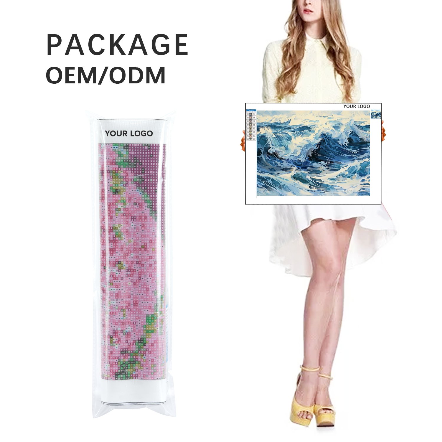Home Decoration Cross Stitch Sea Wave Scenery Diamond Painting Kit Mosaic Crystal Painting DIY 5D Diamond Painting