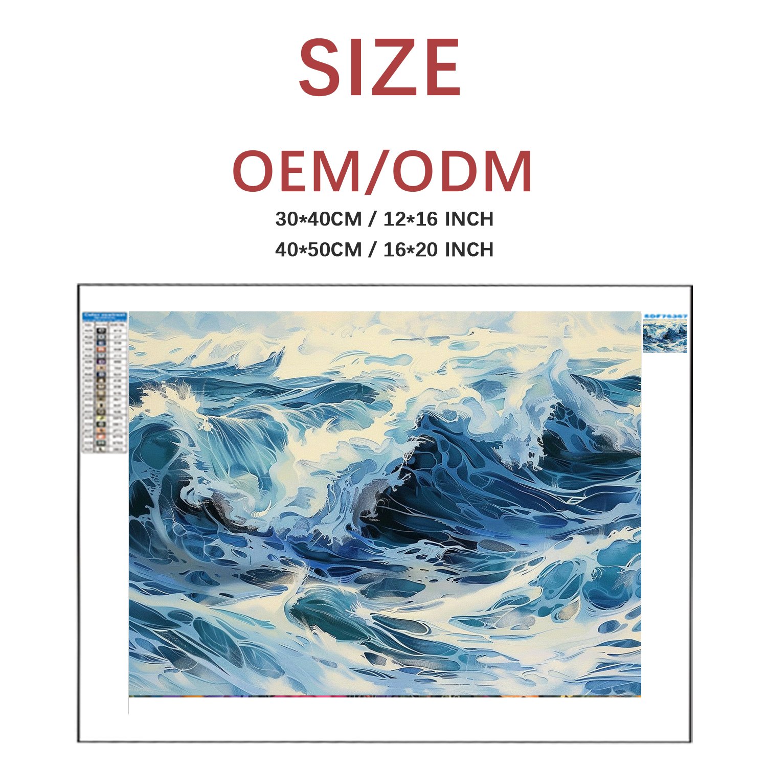 Home Decoration Cross Stitch Sea Wave Scenery Diamond Painting Kit Mosaic Crystal Painting DIY 5D Diamond Painting