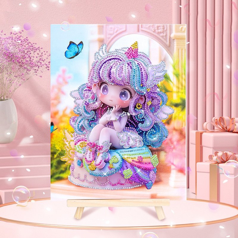 Children Diamond Painting Cartoon Special Diamonds 5D Dotz Kids Ice Cream Princess Diamond Art Painting Princess With Sub Frame