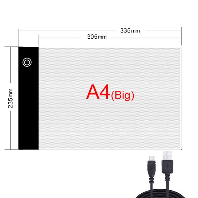 Big A4 Three Level Dimmable Led Light Pad Drawing Board Pad Tracing Light Box Eye Protection Easier for Painting