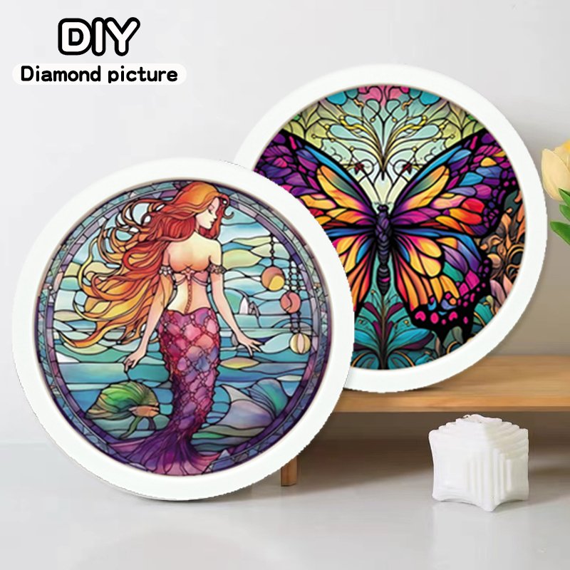 High Quality Round Diamond Wall Painting Diamond Embroidery Painting Colorful Hanging Decoration DIIY Diamond Painting Frame