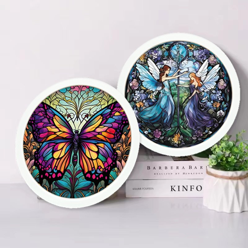 High Quality Round Diamond Wall Painting Diamond Embroidery Painting Colorful Hanging Decoration DIIY Diamond Painting Frame