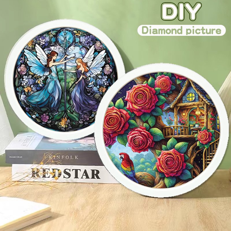 High Quality Round Diamond Wall Painting Diamond Embroidery Painting Colorful Hanging Decoration DIIY Diamond Painting Frame