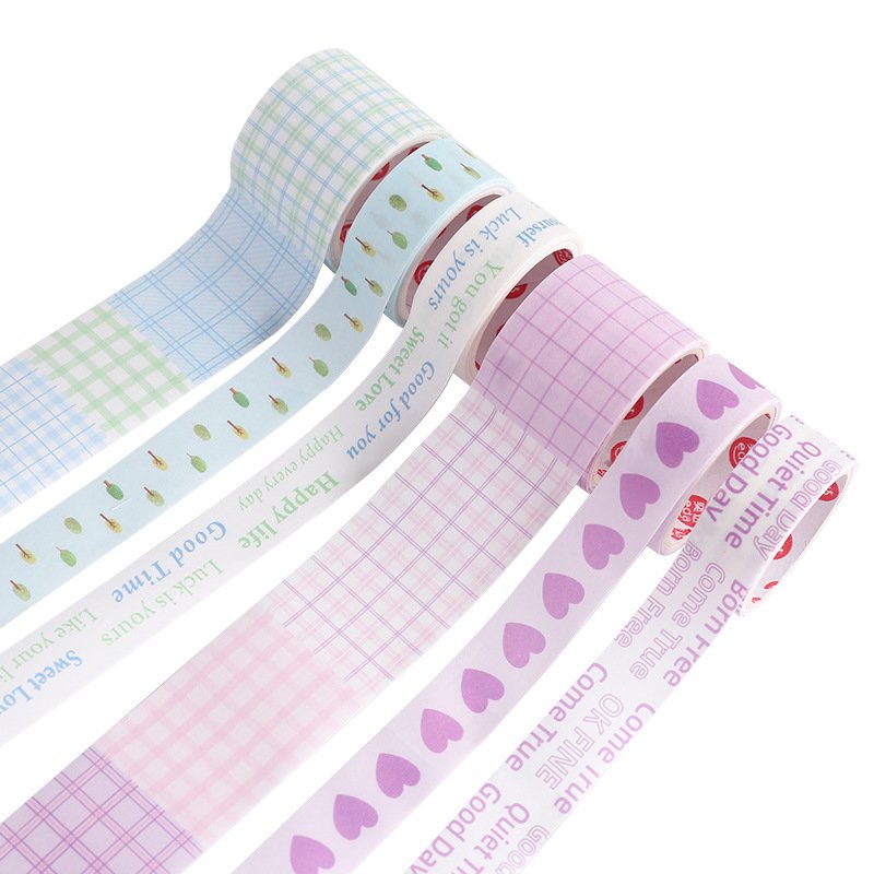 6 Rolls Washi Tape Set,Decorative Adhesive Tape for Scrapbook,Arts & Crafts,Journals and Planners