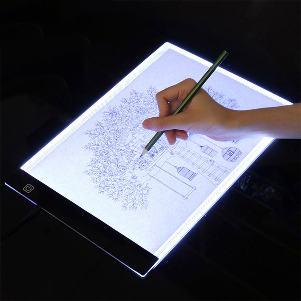 Eye Protection A5 LED Drawing Tablet Painting Board Copy Pad Writing Sketching Wacom Tracing led light pad